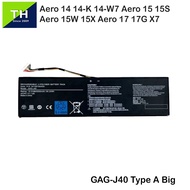Gigabyte Aero 14-P64WV6 14-W-CF2 15 OLED 15-W9 15-X8 17 XA / Aorus X7 DT  17G XB  GAG-J40  Series  4