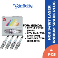 NGK 94167 Laser Iridium Spark Plug For Honda City GM6 T9A / Honda Jazz GK5 T5A/ Honda BRV 1.5 i-VTEC