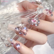 Daimanpu dài Ballerina glitters Press-on Nail màu nude bền lâu nghệ thuật làm móng cho tay nghệ thuậ
