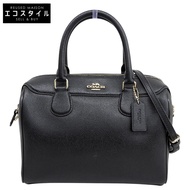 Coach Mini Rowan 斜挎兩用波士頓包，女士，黑色，F32202（二手）- 成色極佳