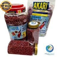MERAH AKARI SUPER RED RED PELLETS RED Fish Food Astaxanthin Louhan Koi Koki OSCAR Parrot Repack by A