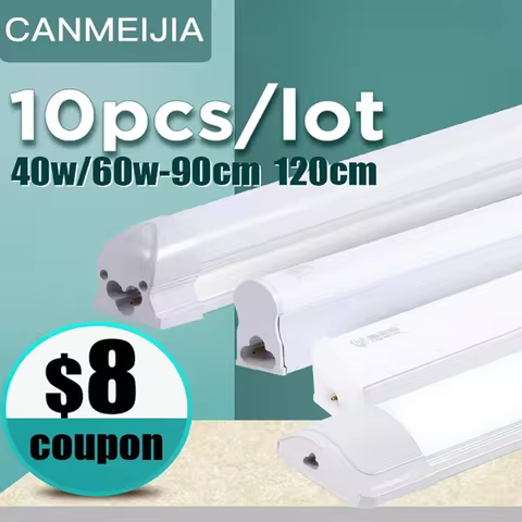 220V 120cm T5 T8 Led Tube Light For Home Led Lamp Tube Bar 40W 60W Cold White Warm Whtie 4ft Led Tub