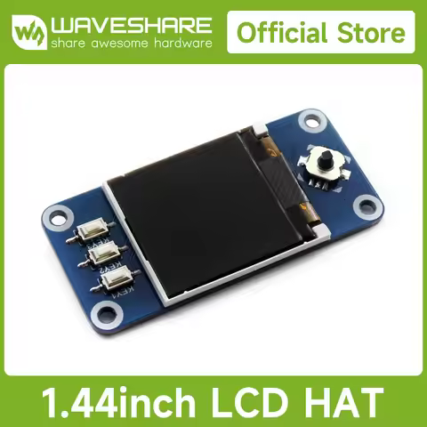 Waveshare 1.44 inch LCD Display HAT for Raspberry Pi Zero/Zero W 128x128 pixels SPI Interface LED Ba