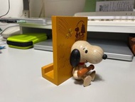 Snoopy 史努比 木頭公仔 棒球 球棒 書擋 手機架 名片架