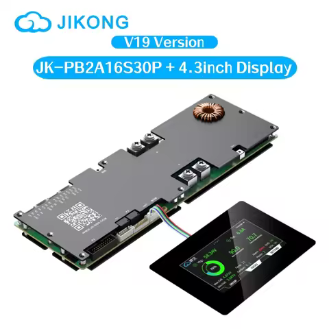 JIKONG V19 JK-PB2A16S30P With 4.3inch UART Display Smart Active BMS 8S-16S 300A Li-ion/Lifepo4/LTO 2