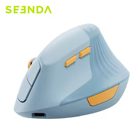 Seenda Vertical Wireless Mouse Type C Rechargeable Ergonomic USB & Type C Mice for Laptop Laptop PC 