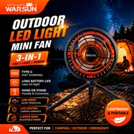 WARSUN 8205 31  3  WARSUN 8205 Lampu Kipas Perkhemahan 3 dalam 1 Kipas Meja Mudah Alih Boleh Cas 3 K