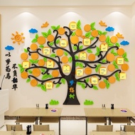 3d Acrylic Wall Sticker Wish Apple Tree Decoration Classroom Wall Decoration