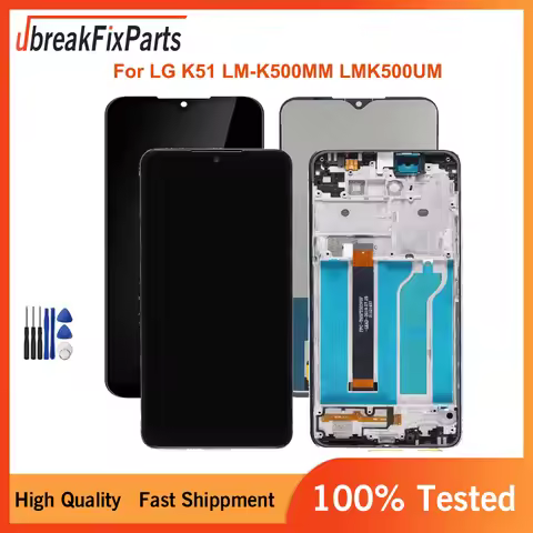 For LG K51 K500 K500UM K500KM K500MM LCD Display Touch Screen Digitizer Assembly With Frame