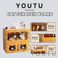 2 in 1 Cat House With Scratch Board Cat Scratcher Cat Nest Integrated Vertical Cat Scratch Board Wea