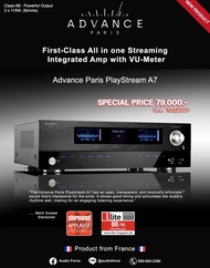 Advance Paris PlayStream A7 : First Class All in one Streaming Integrated Amp with VU-Meter