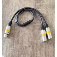 สายสัญญาณ 1  ออก 2  สาย แจ็ค XLR 3‑Pin (Female → 2x Male) Y‑Splitter 0.5 m — สายทองแดงคุณภาพสูง