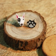 牛頭梗+腳印/賤狗/抗過敏鋼針/可改夾式