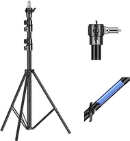 EMART 8.5ft/2.6m Aluminum Alloy Light Stand, Air Cushioned Heavy Duty Tripod Stand with 1/4" to 3/8" Universal Adapter for Studio Softbox, Monolight, Umbrella, Reflector, Strobe Light, Photography