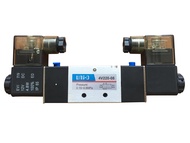 4V Solenoid Valve โซลินอยด์วาล์ว รุ่น 4V220-08  4V220-06  ชนิด 5/2 ทาง คอยล์ 2 ข้าง