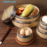 AHMED Bamboo Steamer Dim Sum For Cooking Gift Idea Bamboo Lid Kitchen Gadget Chinese Food Steamer