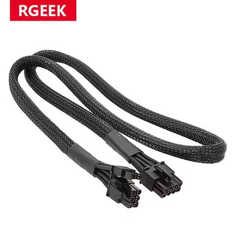 RGEEK 60cm 18AWG PCIE 8PIN To 8PIN (6+2)Pin GPU Power Supply Cable For MSI A850GL ATX3.0 A750GL ATX3