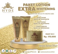 Hyde Paket Body Care Extra Glowing Sabun Arbutin Body Lotion Body Scrub