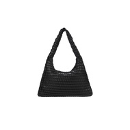 Kwani Textured Embossed Crescent Bag _ Black