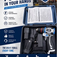 AIKOKI 18V CORDLESS DRILL BATTERY DRILL