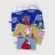 紐約 BAGGU Snoopy系列 平面收納袋三件組