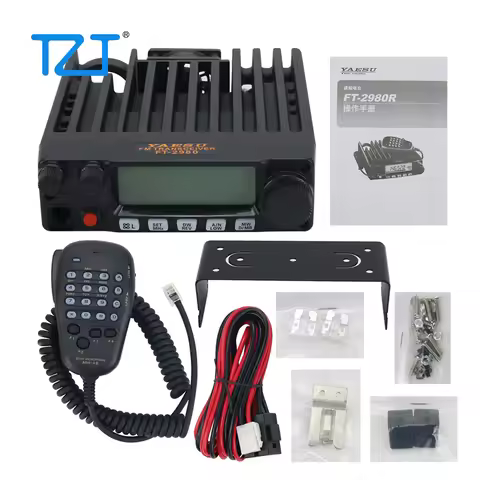 TZT YAESU FT-2980R VHF FM Transceiver 80W Mobile Radio VHF Marine Radio 200CH Communication Over 10K