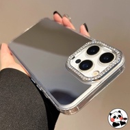 Shiny Diamond Camera Frame Mirro Phone Case For Vivo Y19E Y19S GT Y18 Y18E Y18i Y18S Y17S Y16 Y04 Y0