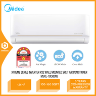 Midea Xtreme Series Inverter 32 Wall Mounted Split Air Conditioner 1.0 HP 4 Star Rating Smart Control Air Cond MSXE-10CRDN8 MSXE10CRDN8 Penghawa Dingin