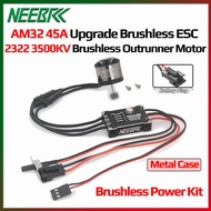 NEEBRC 2322 3500KV Outrunner Brushless Crawler Motor AM32 45A Brushless ESC For MN99s MN168 MN82 MN7