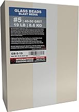 #5 Glass Beads - 19 lb or 8.6 kg - Blasting Abrasive Media (Coarse to Medium) 40-50 Mesh or Grit - S