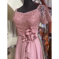 ♞Blush Pink Mother of the Bride Dress/ Principal & Secondary Sponsor Gown/ Pang Ninang Dress