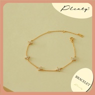 Plenty Hailee Clover Bracelet 925 Sterling Silver 18K Gold Vermeil - Gold