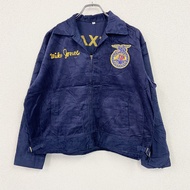 FFA Jacket, Farmer's Jacket, Corduroy Jacket, Replica, Remade, Embroidered, Navy, Size L, Vintage Cl
