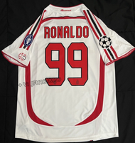 เสื้อเจอร์ซีย์ KAKA เอซีมิลาน06 07 Retro MALDINI RONALDO PIRLO