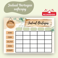 SOFTCOPY JADUAL BERTUGAS KELAS PDF HIASAN DEKORASI KELAS