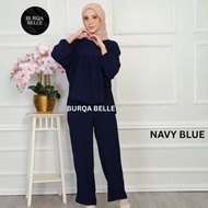 BAJU + SELUAR SET Warna Maroon [READY STOCK] Dari Brand Burqa Belle Suits