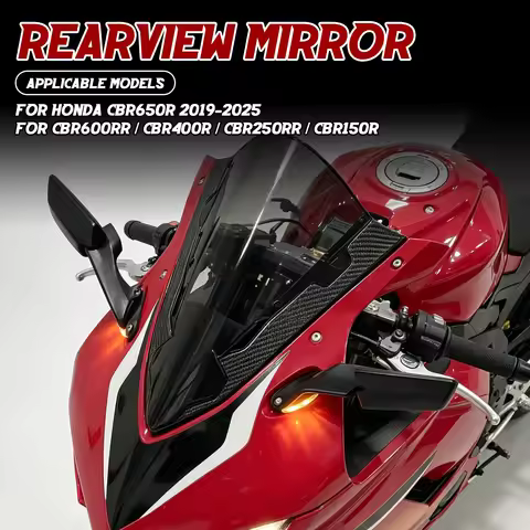 Motorcycle CBR650R Accessories Side Mirror With LED Light Stealth Rearview Mirrors For Honda CBR650R
