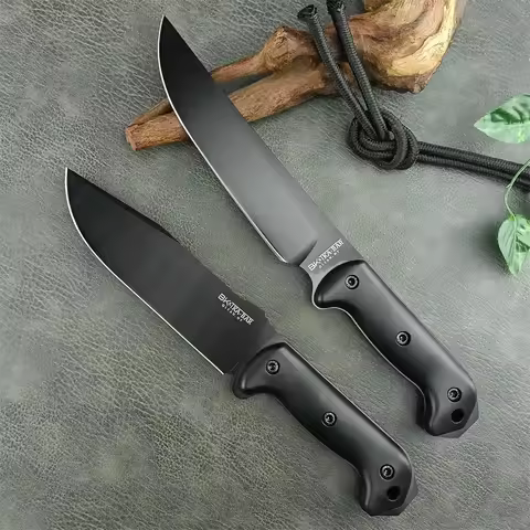 KA-BAR Becker BK5 BK7 Tactical Fixed Blade 8Cr13Mov Steel Military Outdoor Camping Multifunction Sur