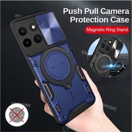 For Honor X6c 4G 2025 Shockproof Armor Push Pull Camera Protect Casing For HonorX6c  HonorX6C X6 X6b