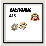 gold 415 SPROCKET gold FRONT DEMAK EVO Z DVS 110 14T 15T