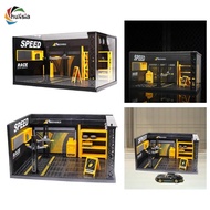 [chulisia] 1/24 diorama car garage diorama model, workshop model, DIY assembly DIY toys,