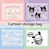 Sanrio storage bag, Kuromi storage bag, homework storage bag, document storage bag. Zippered storage