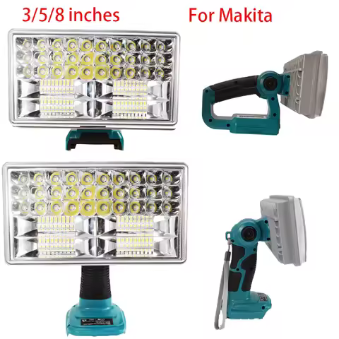 18V LED Flashlight Outdoors Spotlight Light for Makita BL1430 BL1830 BL1845 LXT400 Lithium Battery U