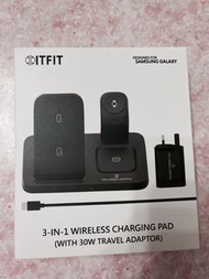 Samsung 專用 ITFIT 三合一無線充電板 (包括30W旅行充電器)