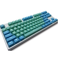 Keycaps, 87 PBT Keys Keycaps Mechanical Keyboard Keycaps Double Backlit Word Transparent Color Gamin