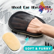 Soft Car Wash Mitt Wool Car Wash Gloves Anti-Scratch Hand Glove Washing Towel Multifunction Detailin