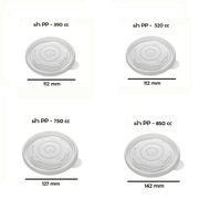 [50 ใบ] ถ้วยกระดาษ สีขาว (ฝาขายแยก) 390cc 520cc ถ้วยแกง ใส่อาหาร ใส่ร้อน ใส่เย็น