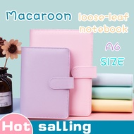 A6 Binder PU Leather 6Holes Binder File Organizer Folder Document Storage Set