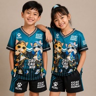 Junior Kids Jersey Set Ages 2-7 Years Kicau Mania Printing Latest Trend