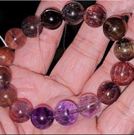 封頂級多色彩超七大珠手鏈12mm